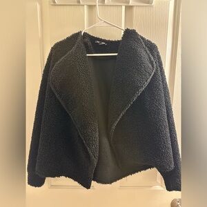 Express black shearling jacket